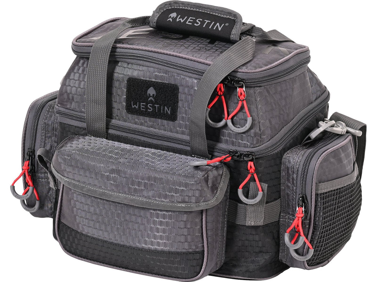 Westin W4 Lure Bag Plus S med 4 bokse, Titanium Black – del af gavepakken