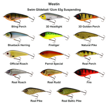 Farveoversigt – Westin Swim Glidebait 12cm 53g Suspending