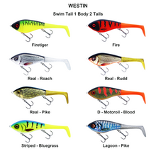 Farveoversigt – Swim Tail 1 Body 2 Tails
