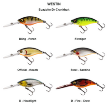 Farveoversigt – Buzzbite Dr Crankbait