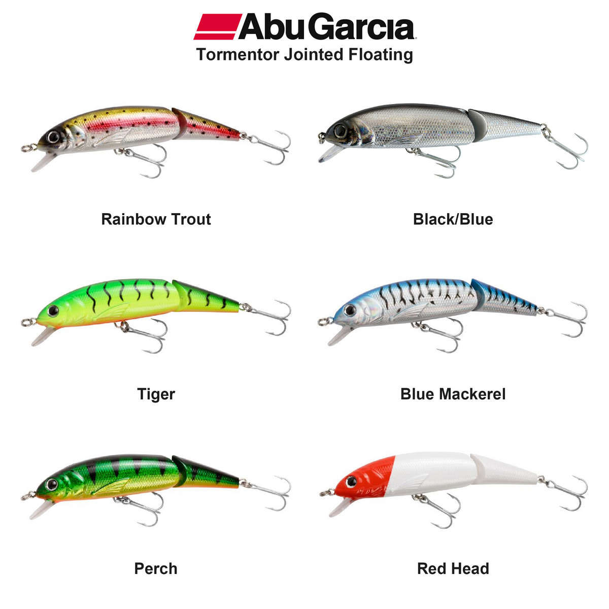 Farveoversigt – Abu Garcia Tormentor Jointed Floating