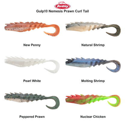 Farveoversigt – Berkley Gulp!® Nemesis Prawn Curl Tail
