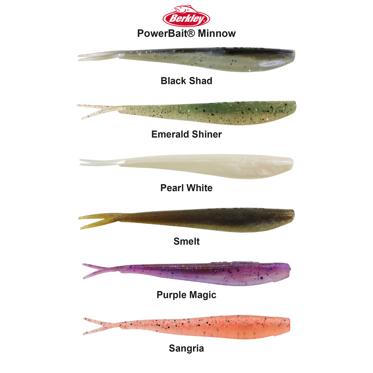 Farveoversigt – Berkley PowerBait® Minnow