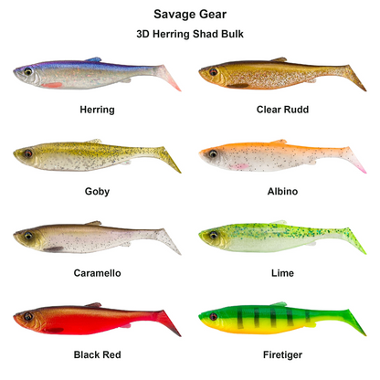 Farveoversigt – Savage Gear 3D Herring Shad Bulk