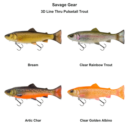 Farveoversigt – Savage Gear 3D Line Thru Pulsetail Trout