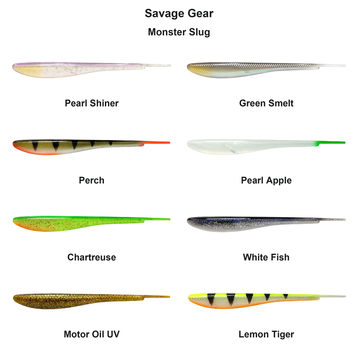 Farveoversigt – Savage Gear Monster Slug