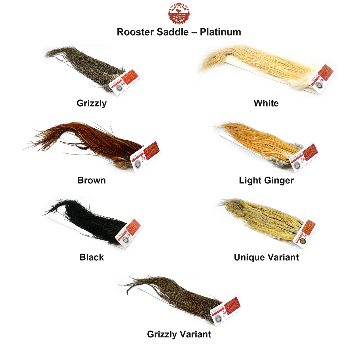 Farveoversigt – Whiting Rooster Saddle – Platinum