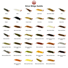 Farveoversigt – Whiting Silver Midge Saddle