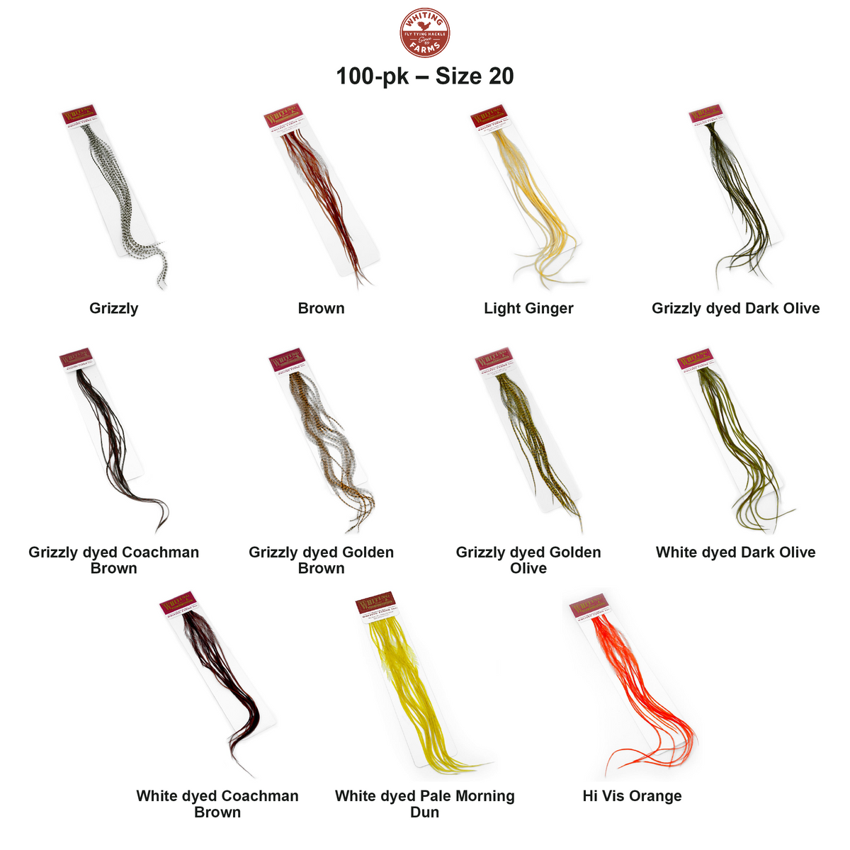Farveoversigt – Whiting 100-pk – Size 20