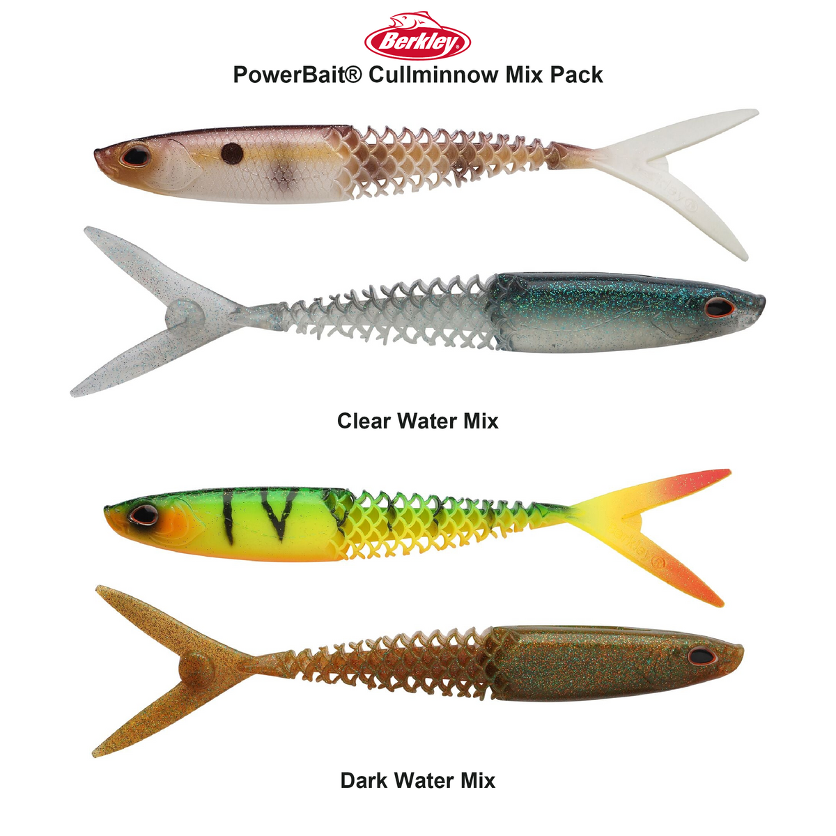 Farveoversigt – Berkley PowerBait® Cullminnow Mix Pack