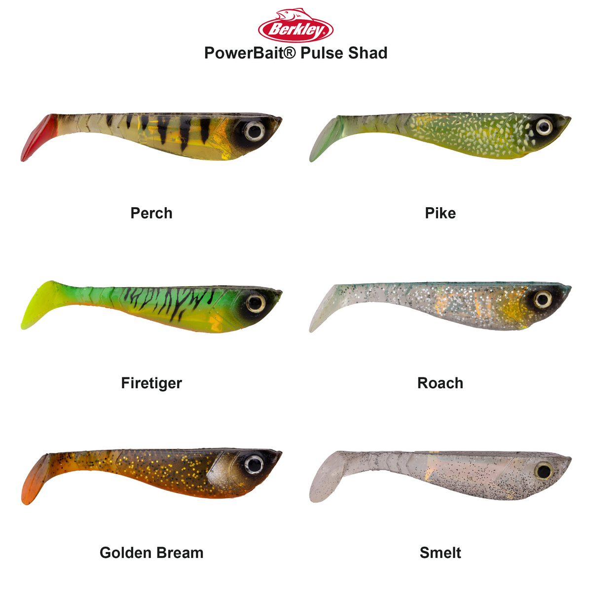Farveoversigt – Berkley PowerBait® Pulse Shad