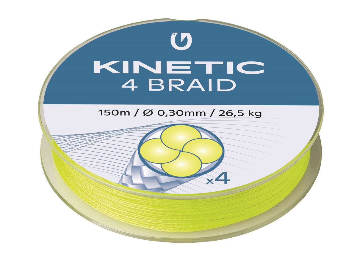 Kinetic 4 Braid Fluo Yellow 150m