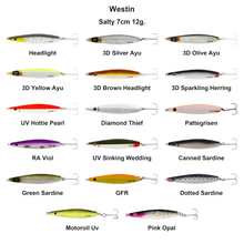 Westin Salty 7cm 12g. – farveoversigt med 17 farver